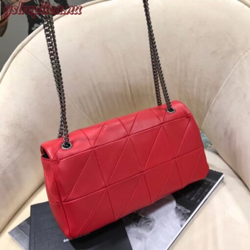 Replica YSL Fake Saint Laurent Medium Jamie Bag In Red Patchwork Leather 3