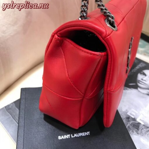Replica YSL Fake Saint Laurent Medium Jamie Bag In Red Patchwork Leather 5