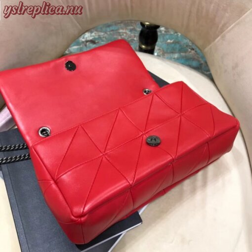 Replica YSL Fake Saint Laurent Medium Jamie Bag In Red Patchwork Leather 7