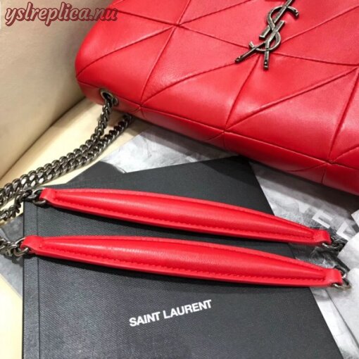 Replica YSL Fake Saint Laurent Medium Jamie Bag In Red Patchwork Leather 8