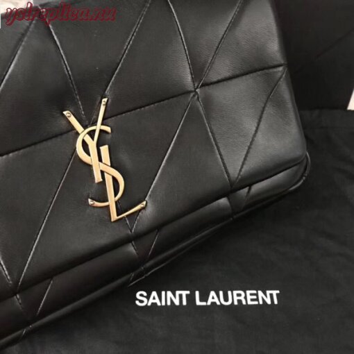 Replica YSL Fake Saint Laurent Medium Jamie Bag In Black Patchwork Leather 5