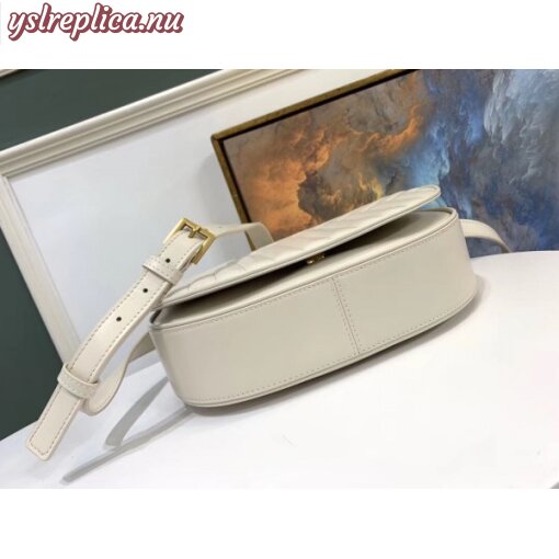 Replica YSL Fake Saint Laurent Joan Satchel In White Y Quilted Leather 4