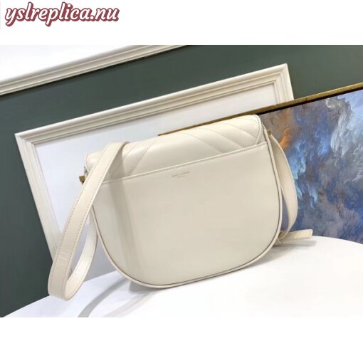 Replica YSL Fake Saint Laurent Joan Satchel In White Y Quilted Leather 5