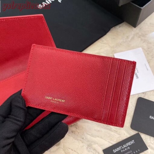 Replica YSL Fake Saint Laurent WOC Uptown Chain Wallet In Red Leather 5