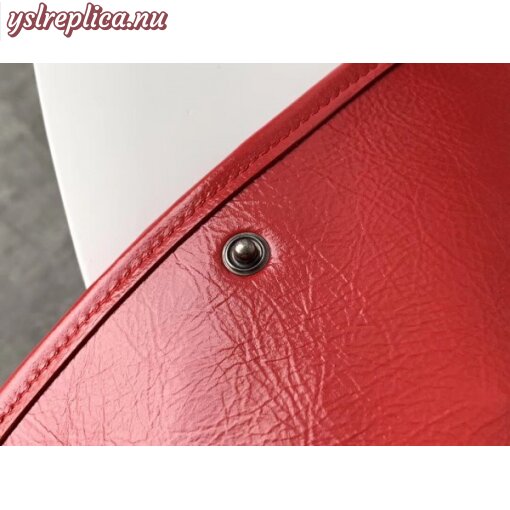 Replica YSL Fake Saint Laurent Niki Large Wallet In Red Crinkled Vintage Leather 6