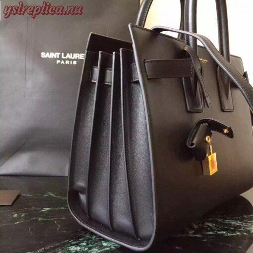 Replica YSL Fake Saint Laurent Small Sac De Jour Bag In Black Leather 5