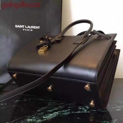 Replica YSL Fake Saint Laurent Small Sac De Jour Bag In Black Leather 6