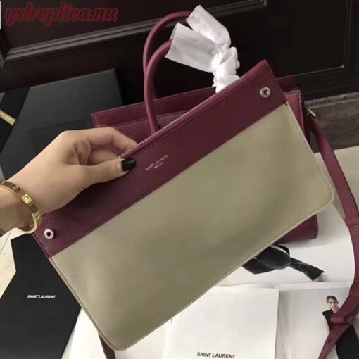 Replica YSL Fake Saint Laurent Small Sac de Jour Souple Bag In Ruby Grained Leather 3