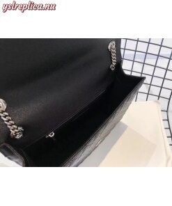 Replica YSL Fake Saint Laurent Envelope Large Bag In Noir Grained Leather 2