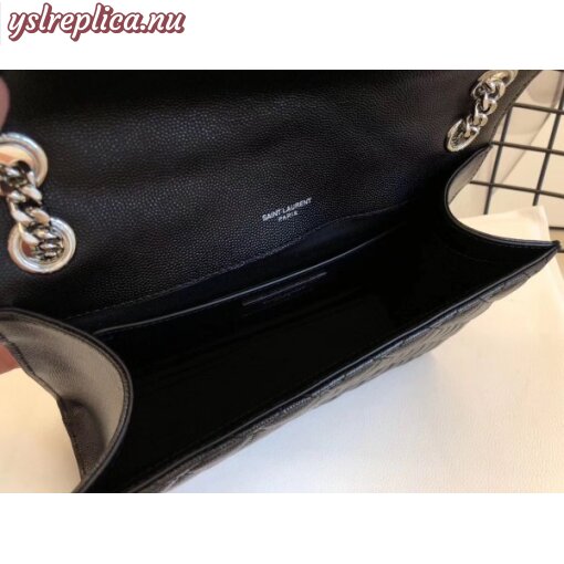 Replica YSL Fake Saint Laurent Medium Envelope Bag In Noir Grained Leather 3