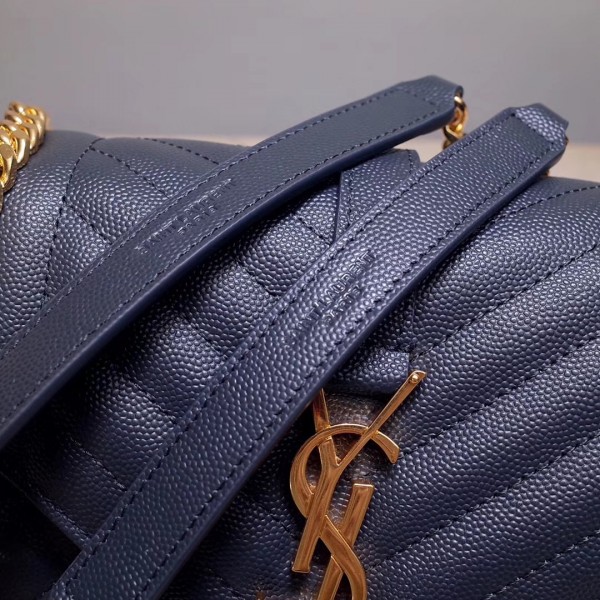 Saint Laurent Lou Leather Camera Bag - Blue