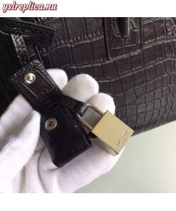 Replica YSL Fake Saint Laurent Small Sac De Jour Bag In Black Crocodile Leather 2