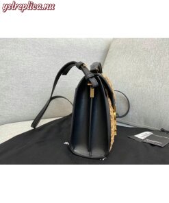 Replica YSL Fake Saint Laurent Cassandra Mini Top Handle Bag In Raffia 2