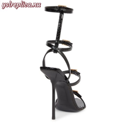 Replica YSL Saint Laurent Nuit Sandals In Lacquered Ayers 3