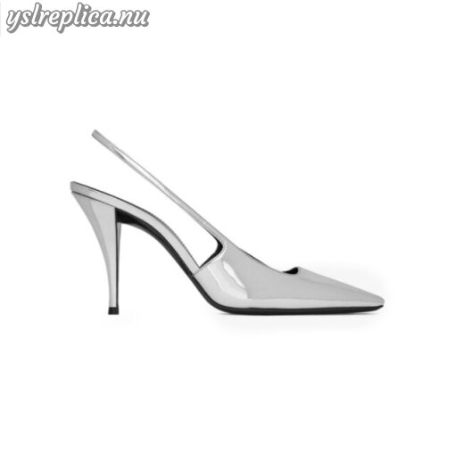 Replica YSL Saint Laurent Blade Slingback Pumps In Mirrored Leather