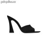 Replica YSL Saint Laurent Blade Slingback Pumps in Shiny Leather 4