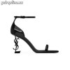 Replica YSL Saint Laurent Opyum Sandals in Patent Leather with Black Heel
