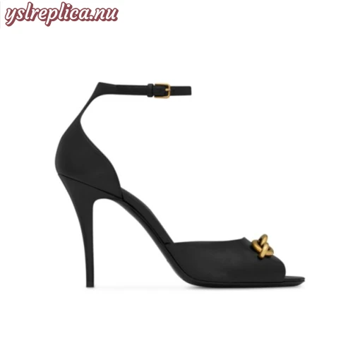 Replica YSL Saint Laurent Le Maillon Sandals in Smooth Leather