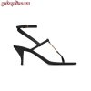 Replica YSL Saint Laurent Paz Sandals in Suede and Metallized Leather 4