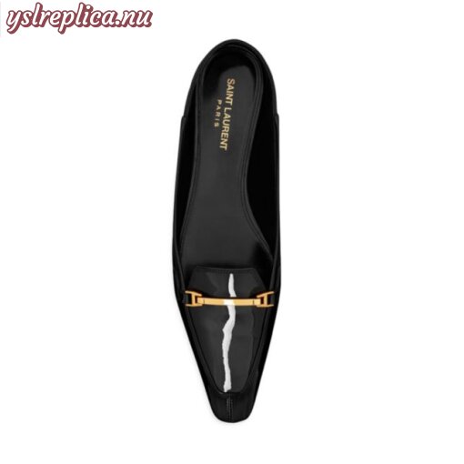 Replica YSL Saint Laurent Chris Slippers in Patent Leather 5