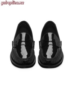 Replica YSL Saint Laurent Le Loafer Penny Slippers in Patent Leather 2