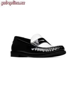 Replica YSL Saint Laurent Le Loafer Monogram Penny Slippers in Patent Leather 2