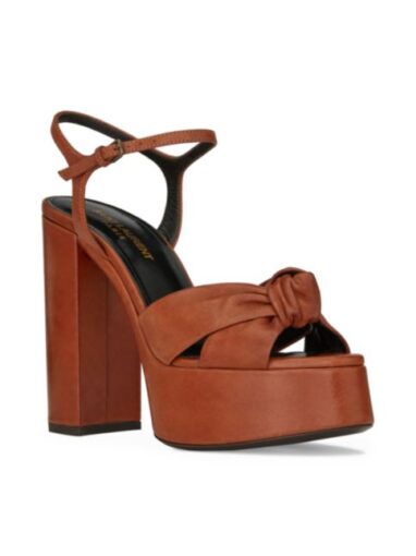 Replica YSL Saint Laurent Bianca Platform Sandals in Smooth Leather 2
