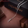 Replica YSL Fake Saint Laurent Alphabet Tassel Diamond Necklace 10