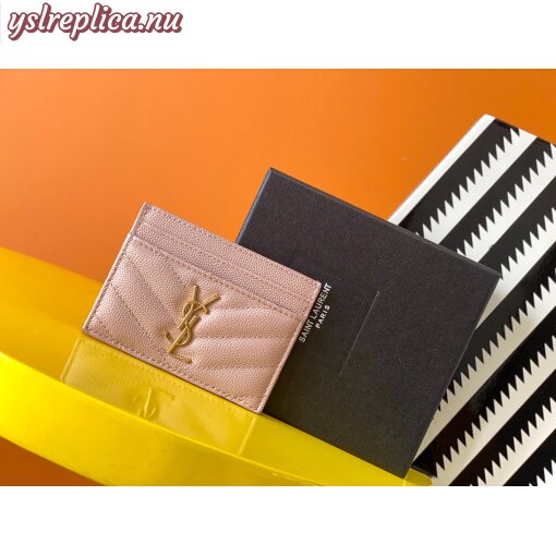 Replica YSL Cassandre MatelassÉ Card Holder Case In Grain De Poudre Embossed Leather 2