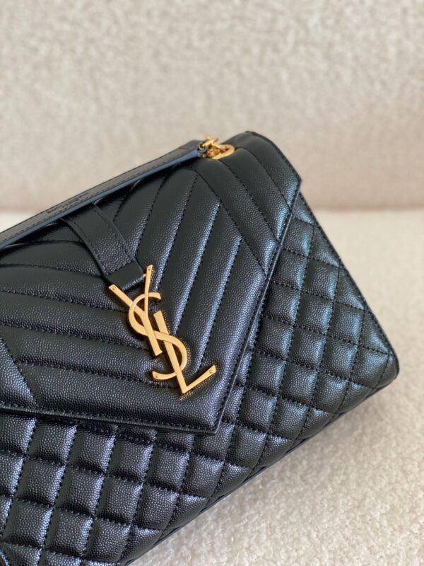 Replica YSL Fake Saint Laurent Sulpice Chain Wallet In Beige Smooth Leather 15